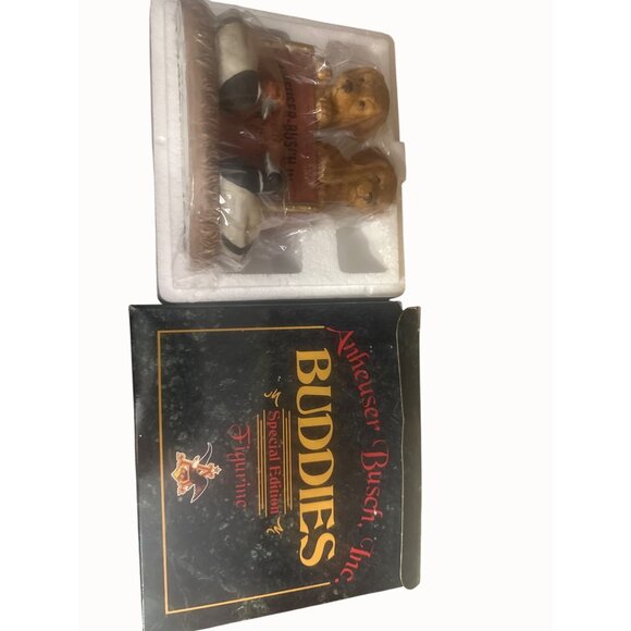 Anheuser Busch Buddies Special Edition Figurine dogs 1995 Box COA - Picture 4 of 7